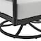 Armen Living Felicia and Argiope 3 Piece Patio Outdoor Swivel Seating Set in Black Aluminum 840254332621 - alternate 8